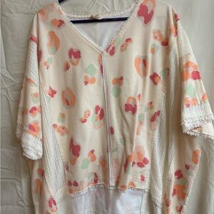 BiBi Multicolor Floral V-Neck Blouse